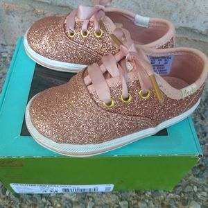 Keds Kate Spade sparkly rose gold sneaker